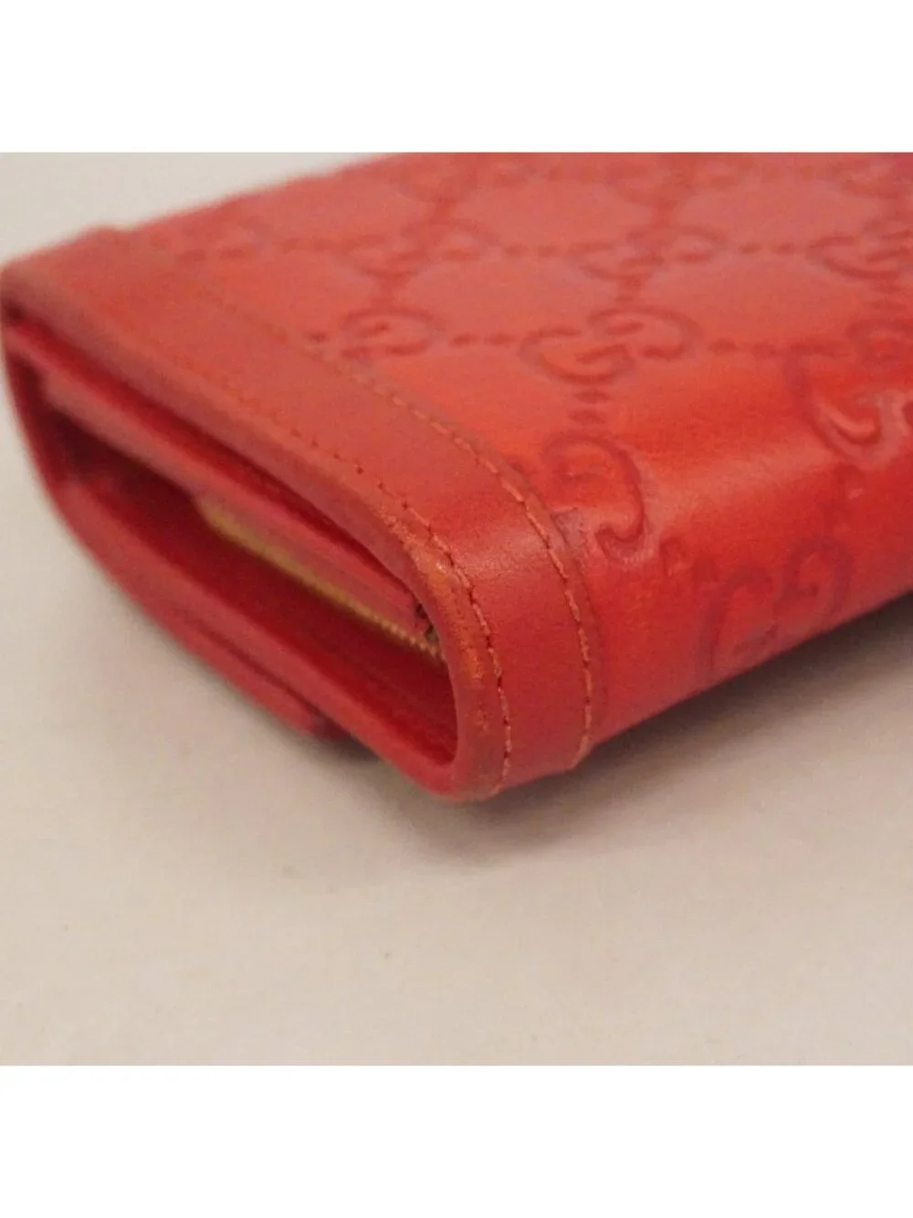 Gucci Wallet Guccissima Leather Red Gold - Picture 5 of 10